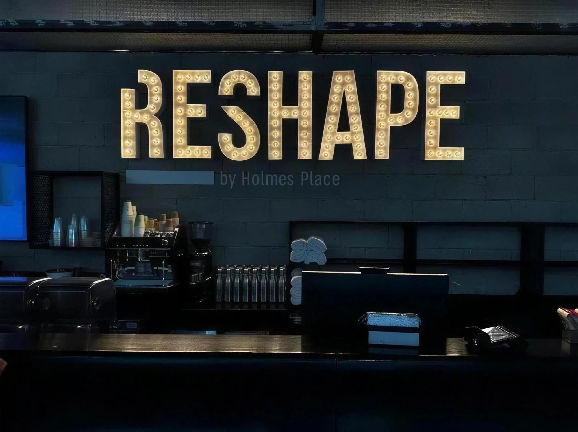 Reshape branding light sign